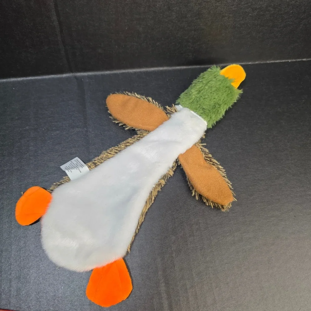 Best Pet‎ Supplies Mallard Duck Dog Toy Small Brown Green Floppy Squeaker Plush